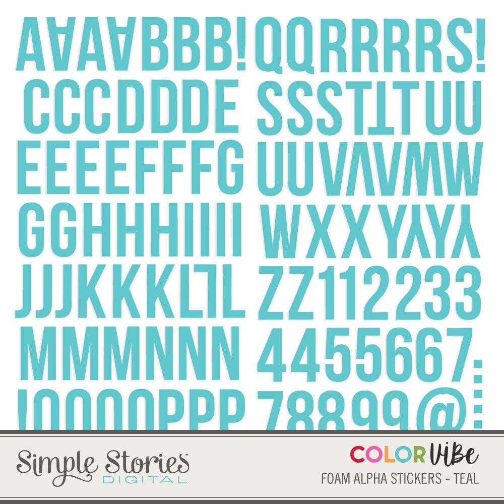 Color Vibe Digital Foam Alphas - Teal