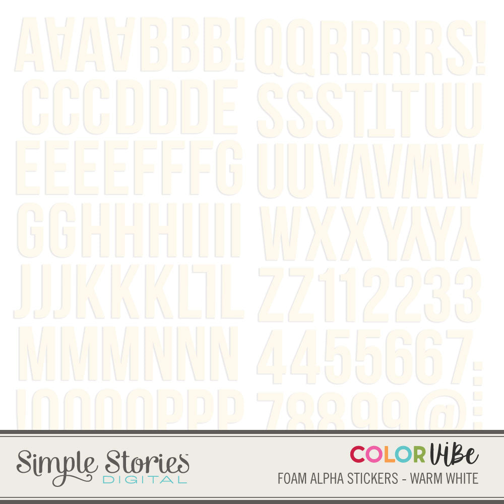 Color Vibe Digital Foam Alphas - Warm White
