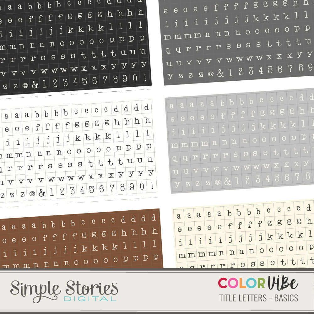 Color Vibe Digital Typeset Alpha - Basics