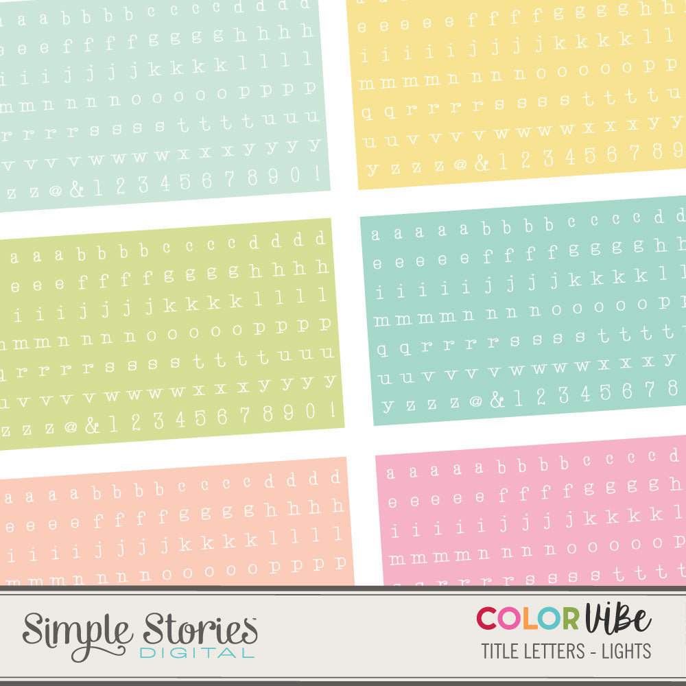 Color Vibe Digital Typeset Alpha - Lights