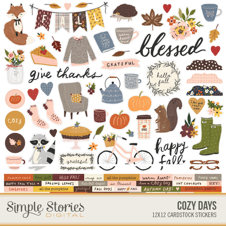 Cozy Days Digital Stickers