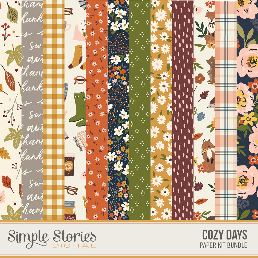 Cozy Days Digital Paper Kit