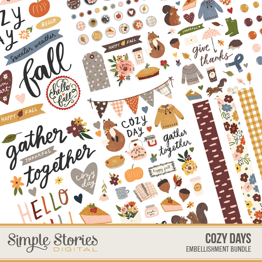 Cozy Days Digital Embellishment Bundle