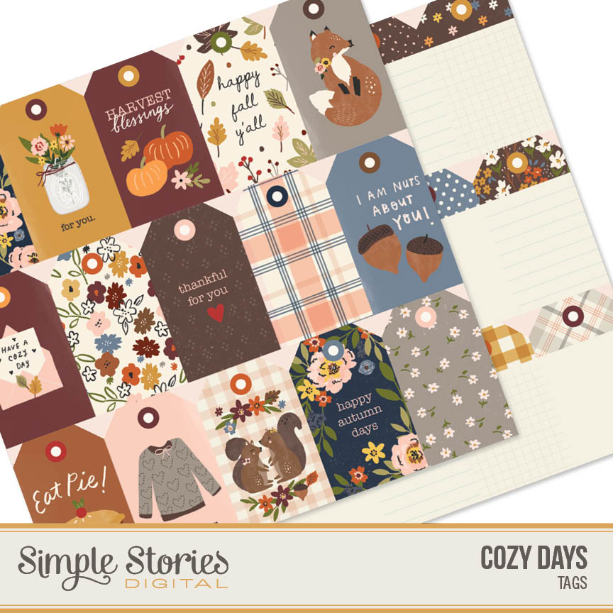 Cozy Days Digital Tags