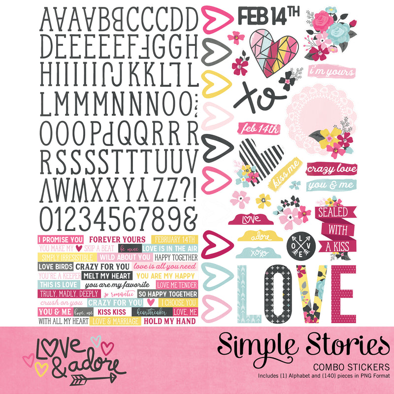 Love and Adore Digital Stickers