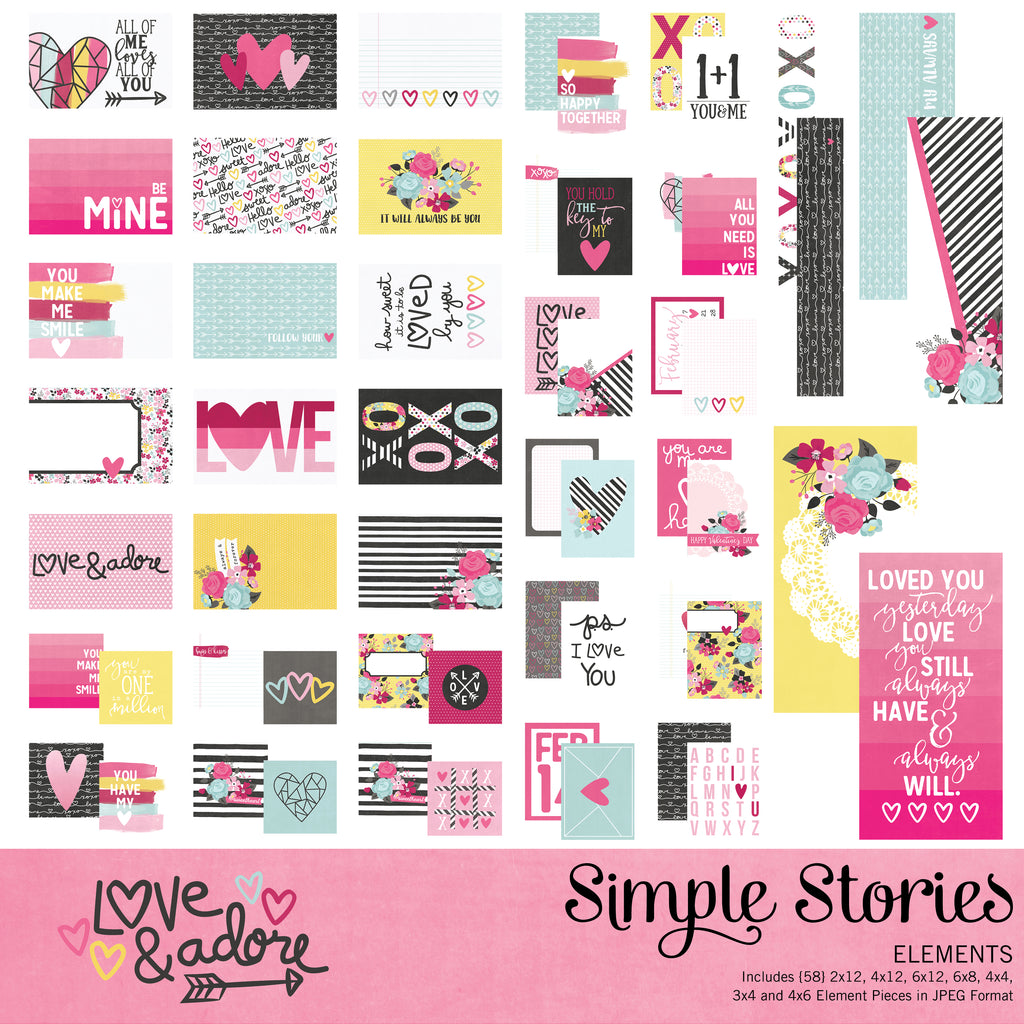 Love and Adore Digital Elements