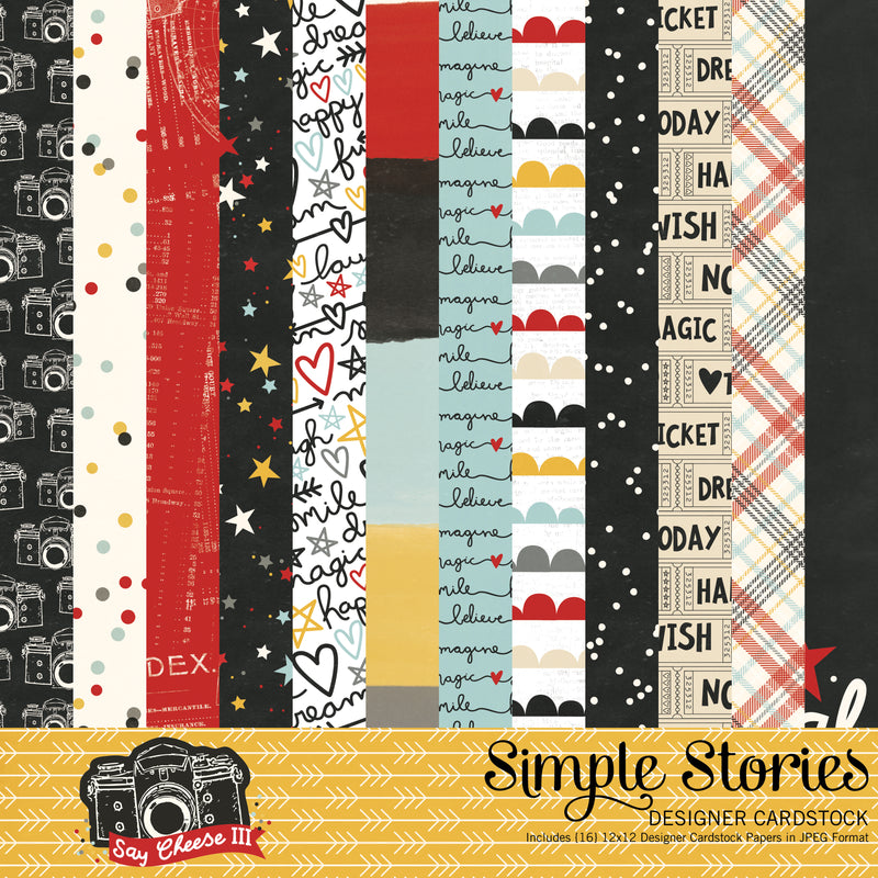 Say Cheese 3 Digital Designer Cardstock