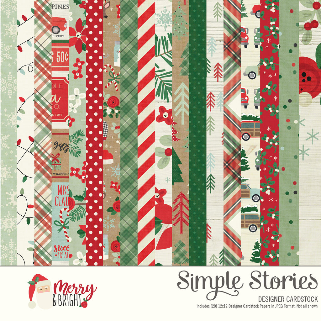 Merry & Bright Digital Designer Cardstock