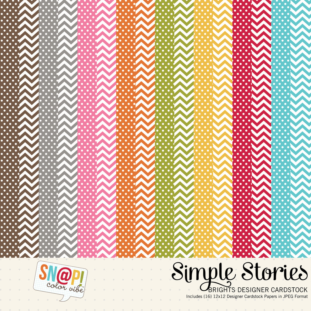 SNAP Brights Color Vibe Digital Designer Cardstock
