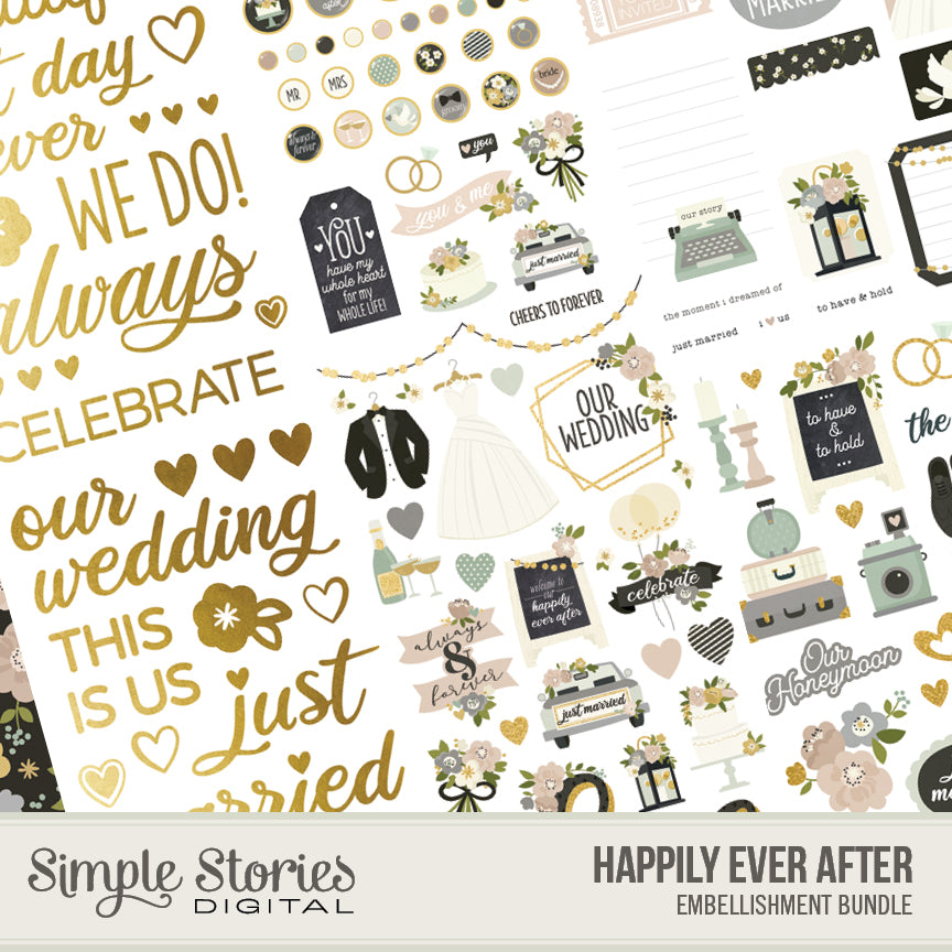 Happily Ever After Digital Embellishment Bundle