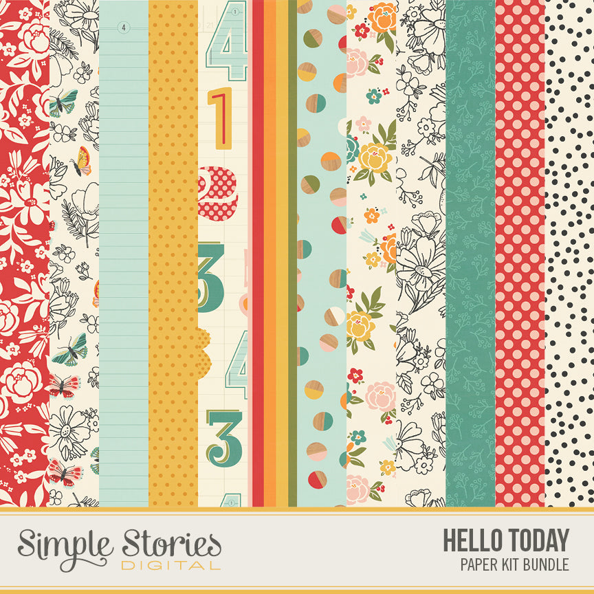 Hello Today Digital Paper Kit