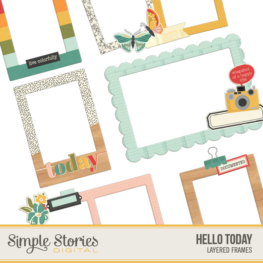 Hello Today Digital Chipboard Frames