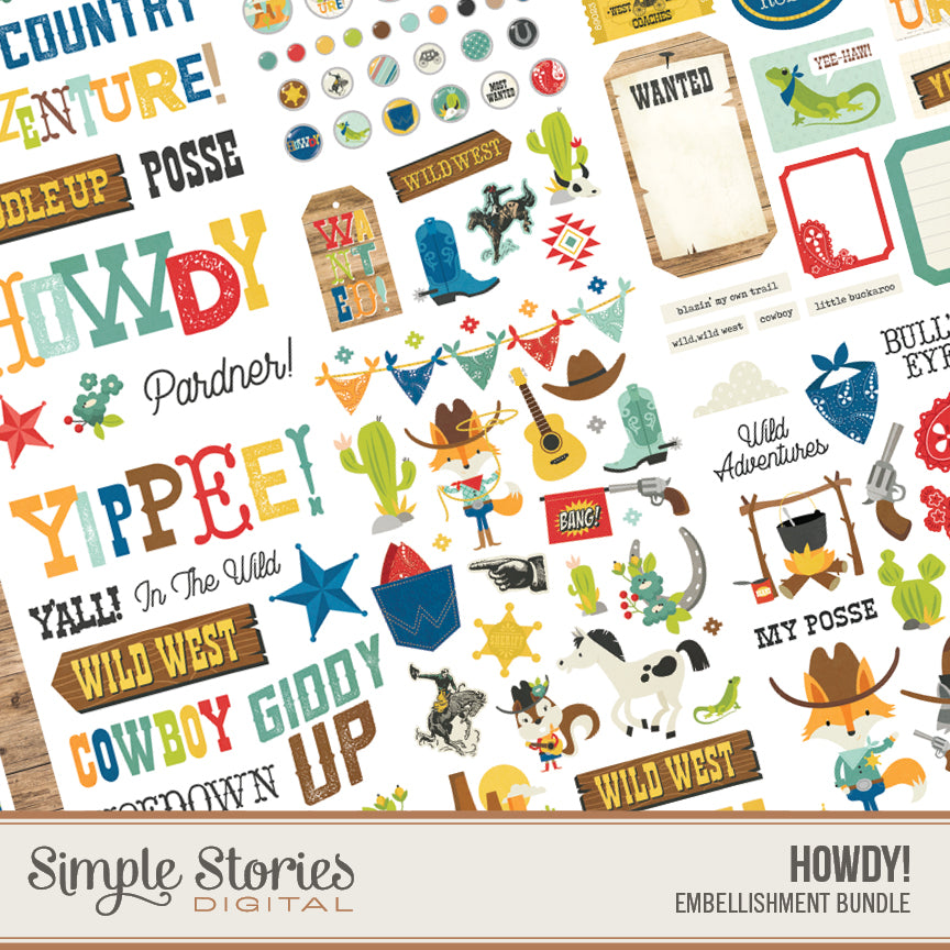 Howdy! Digital Embellishment Bundle