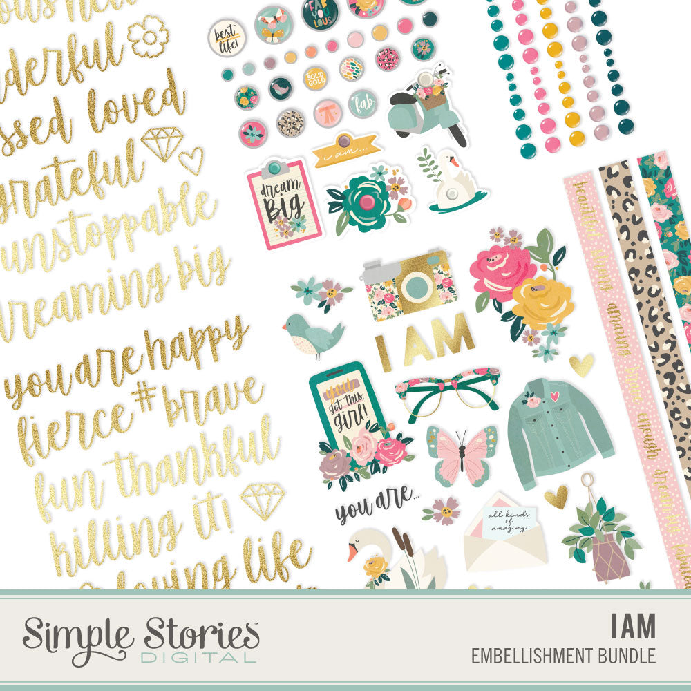 I Am Digital Embellishment Bundle