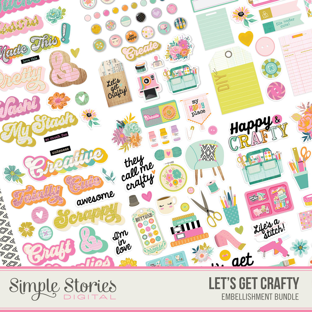 Let's Get Crafty Digital Embellishment Bundle