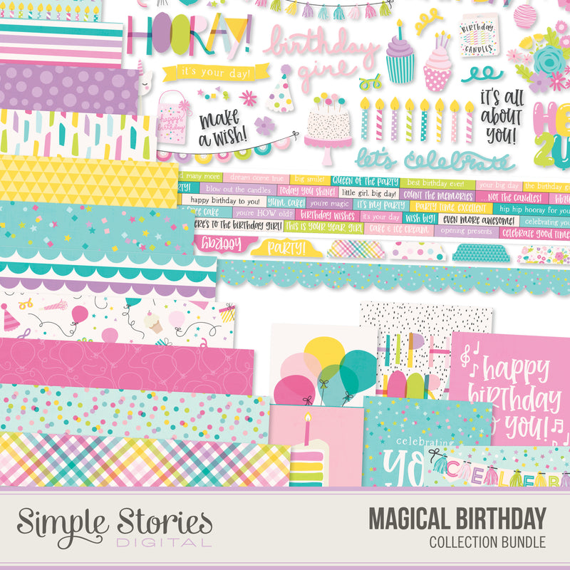 Magical Birthday Digital Collection Kit Bundle