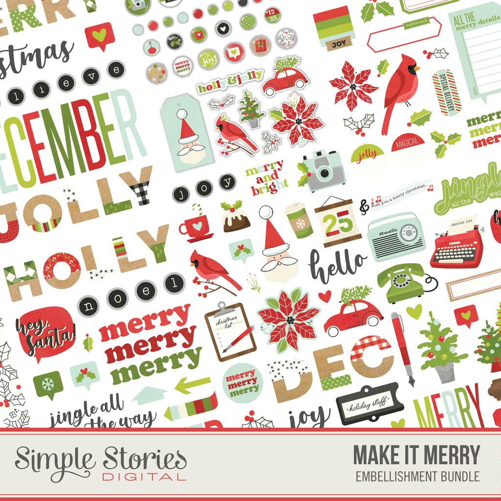 Make It Merry Digital Embellishment Bundle