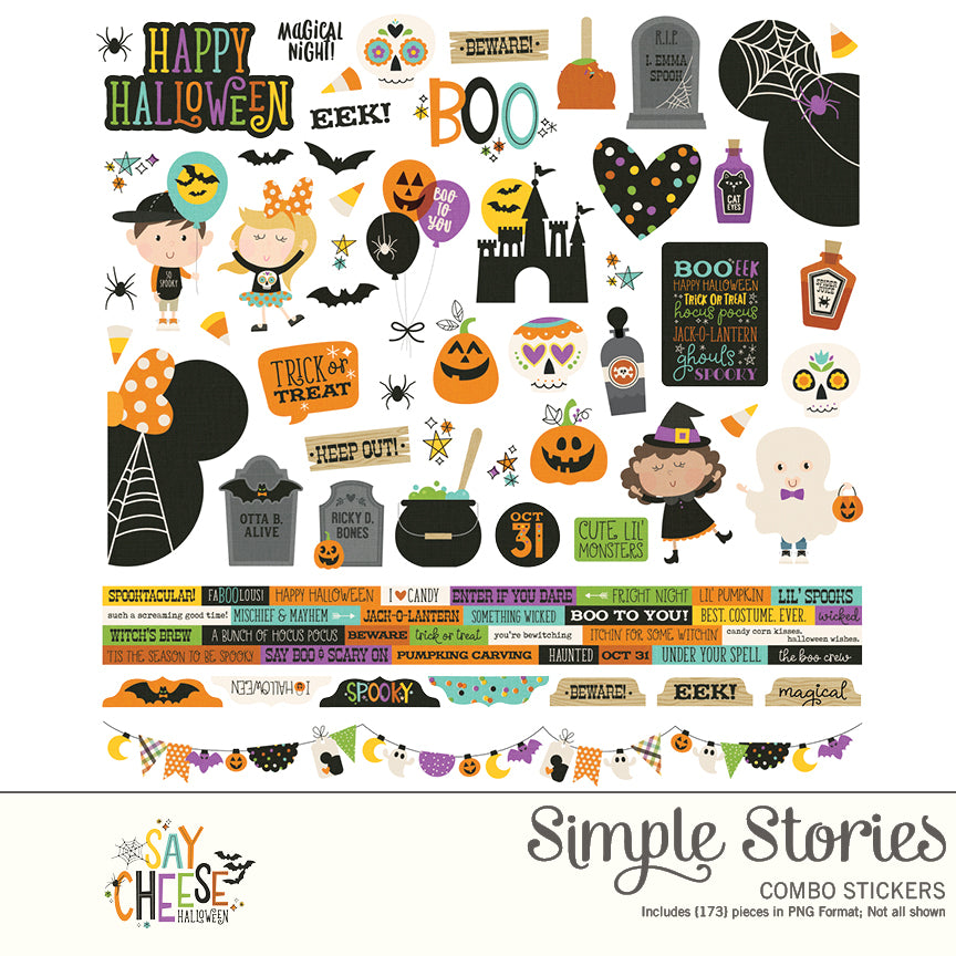 Say Cheese Halloween Digital Stickers