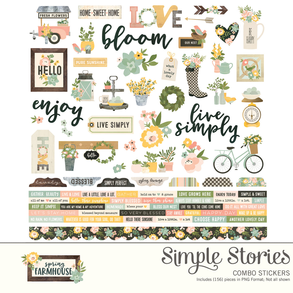 Spring Farmhouse Digital Stickers