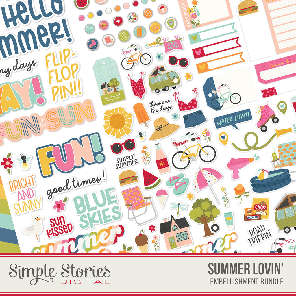 Summer Lovin' Digital Embellishment Bundle